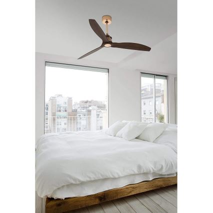FARO 33423 - Οροφής ανεμιστήρας JUST FAN καφέ/χάλκινο διάμετρος 81 εκ. + τηλεχειριστήριο