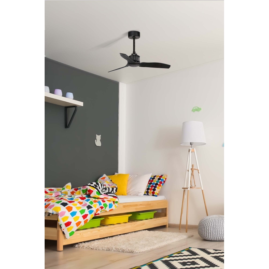 FARO 33424WT - Ανεμιστήρας οροφής JUST FAN S Ø 81 εκ. μαύρος Wi‑Fi Tuya + τηλεχειριστήριο