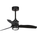 FARO 33424WT1N - LED ρυθμιζόμενος ανεμιστήρας οροφής JUST FAN S LED / 16W / 230V / Ø 81 cm, μαύρος, Wi-Fi Tuya + τηλεχειριστήριο