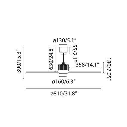 FARO 33425 - Οροφής ανεμιστήρας JUST FAN διάμετρος 81 εκ. με τηλεχειριστήριο