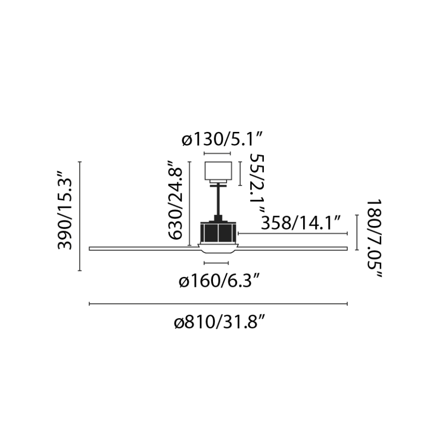 FARO 33425 - Οροφής ανεμιστήρας JUST FAN διάμετρος 81 εκ. με τηλεχειριστήριο