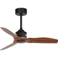 FARO 33425WT - Ανεμιστήρας οροφής JUST FAN S διάμ. 81 cm καφέ/μαύρο Wi-Fi Tuya + τηλεχειριστήριο