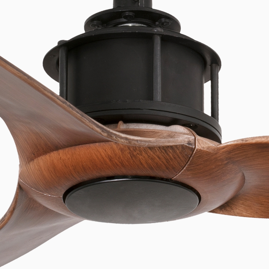 FARO 33425WT - Ανεμιστήρας οροφής JUST FAN S διάμ. 81 cm καφέ/μαύρο Wi-Fi Tuya + τηλεχειριστήριο