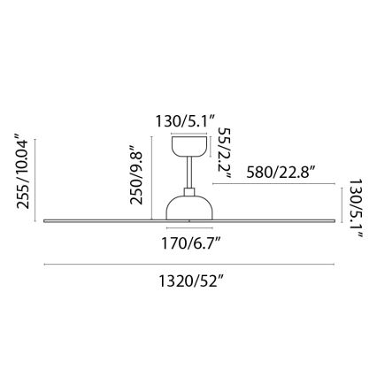 FARO 33446WT - Ανεμιστήρας οροφής GOTLAND L λευκό διάμετρος 132 cm Wi-Fi Tuya + τηλεχειριστήριο