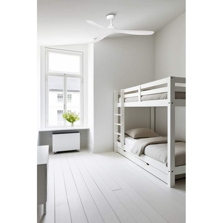 FARO 33446WT - Ανεμιστήρας οροφής GOTLAND L λευκό διάμετρος 132 cm Wi-Fi Tuya + τηλεχειριστήριο