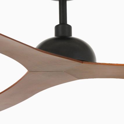 FARO 33447WT - Ανεμιστήρας οροφής GOTLAND L καφέ/μαύρο διάμετρος 132 cm Wi-Fi Tuya + τηλεχειριστήριο