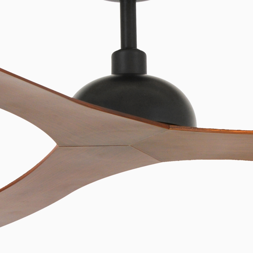 FARO 33447WT - Ανεμιστήρας οροφής GOTLAND L καφέ/μαύρο διάμετρος 132 cm Wi-Fi Tuya + τηλεχειριστήριο