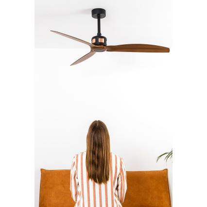 FARO 33451WT - Ανεμιστήρας οροφής COPPER FAN M, διάμ. 128 εκ., καφέ/μαύρο, Wi‑Fi Tuya + τηλεχειριστήριο