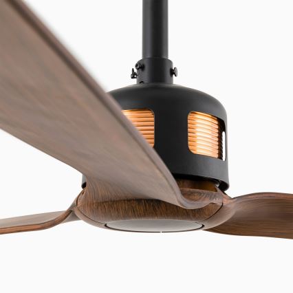 FARO 33451WT - Ανεμιστήρας οροφής COPPER FAN M, διάμ. 128 εκ., καφέ/μαύρο, Wi‑Fi Tuya + τηλεχειριστήριο