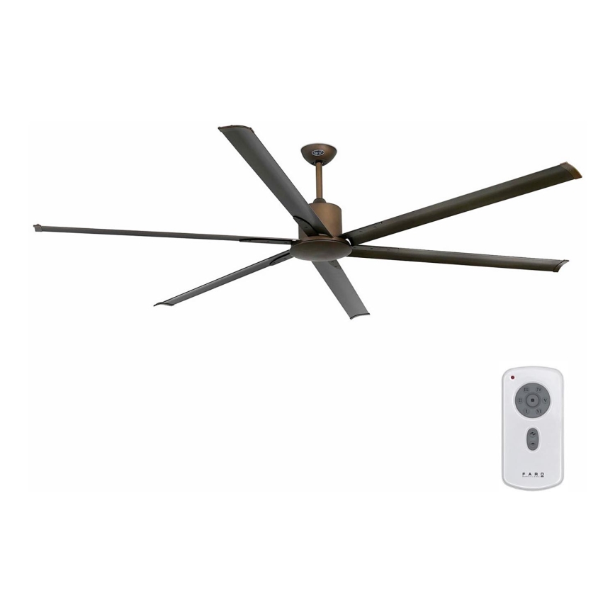 FARO 33462A - Ανεμιστήρας οροφής ANDROS XL καφέ δ. 213 cm + τηλεχειριστήριο