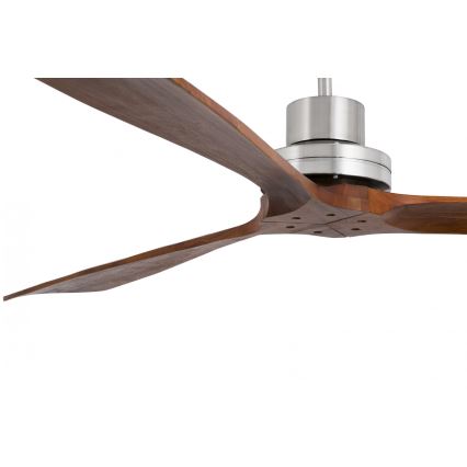 FARO 33464DC - Ανεμιστήρας οροφής LANTAU XL καφέ/ματ χρώμιο δ. 168 cm + τηλεχειριστήριο