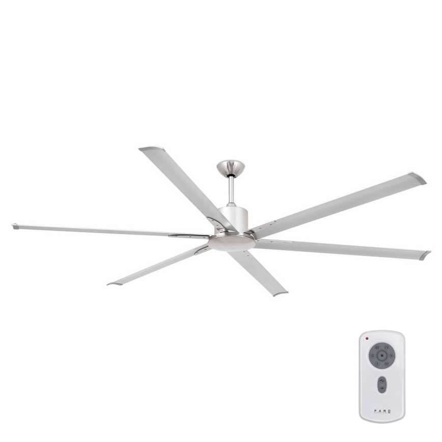 FARO 33465A - Ανεμιστήρας οροφής ANDROS XL ματ χρώμιο δ. 213 cm + τηλεχειριστήριο