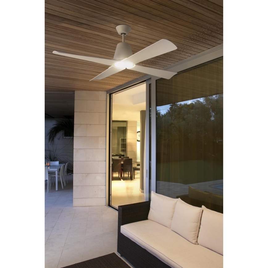 FARO 33480 - Ανεμιστήρας οροφής TYPHOON IP44 δ. 130 cm λευκό + τηλεχειριστήριο