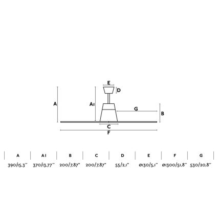 FARO 33480 - Ανεμιστήρας οροφής TYPHOON IP44 δ. 130 cm λευκό + τηλεχειριστήριο