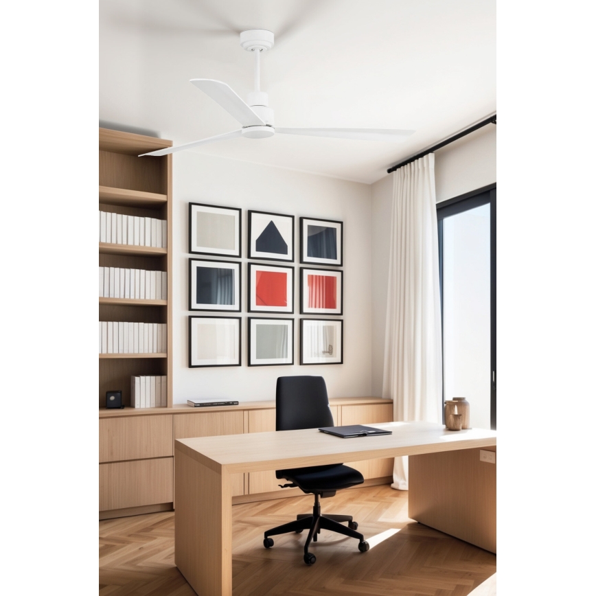 FARO 33487WP - Ανεμιστήρας οροφής NASSAU M λευκός δ. 128 cm SMART + τηλεκοντρόλ