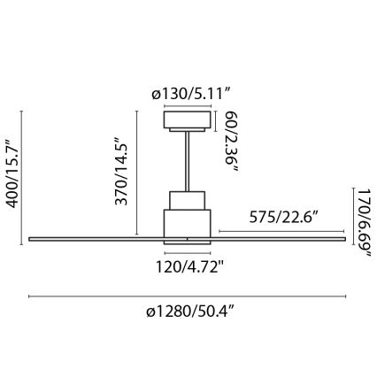 FARO 33487WP - Ανεμιστήρας οροφής NASSAU M λευκός δ. 128 cm SMART + τηλεκοντρόλ
