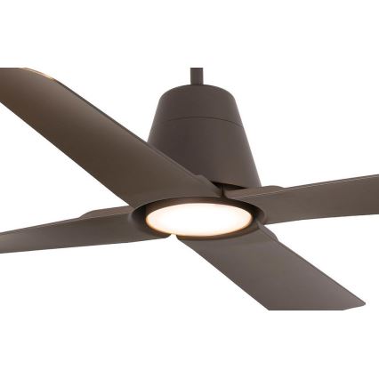 FARO 33490 - Ανεμιστήρας οροφής TYPHOON IP44 καφέ + τηλεχειριστήριο