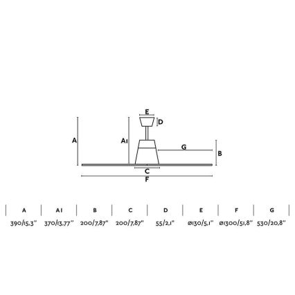 FARO 33490 - Ανεμιστήρας οροφής TYPHOON IP44 καφέ + τηλεχειριστήριο