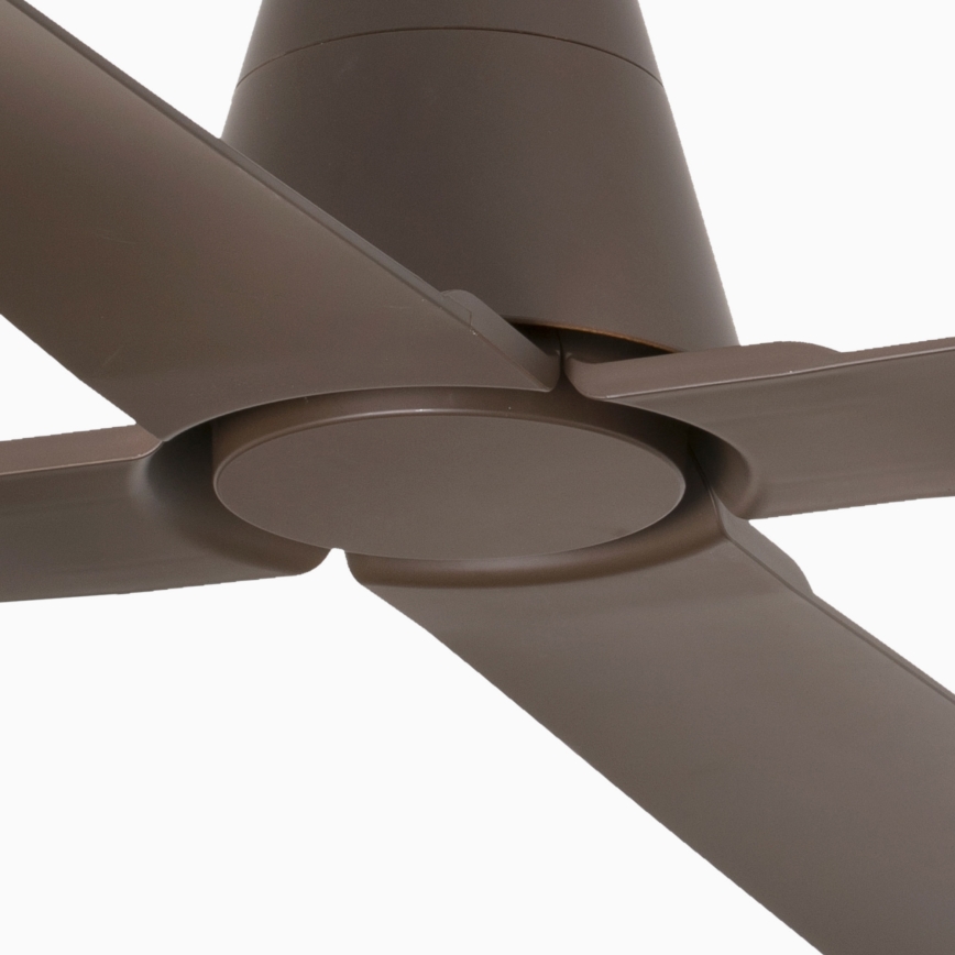 FARO 33490 - Ανεμιστήρας οροφής TYPHOON IP44 καφέ + τηλεχειριστήριο