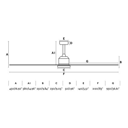 FARO 33512 - Ανεμιστήρας οροφής CIES λευκό + τηλεχειριστήριο