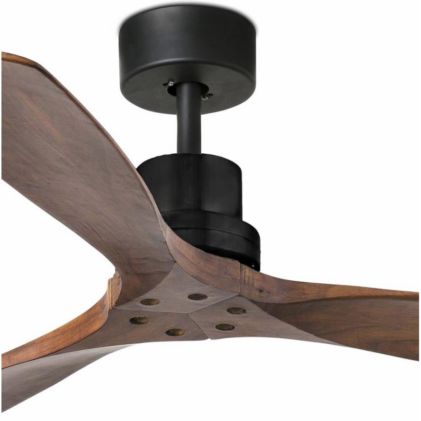 FARO 33516DC- Ανεμιστήρας οροφής LANTAU μαύρο/καφέ δ. 132 cm + τηλεχειριστήριο