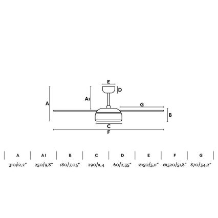 FARO 33549 - Ρυθμιζόμενος LED οροφής ανεμιστήρας VULCANO LED/25W/230V λευκός διάμ. 152 εκ. + τηλεχειριστήριο