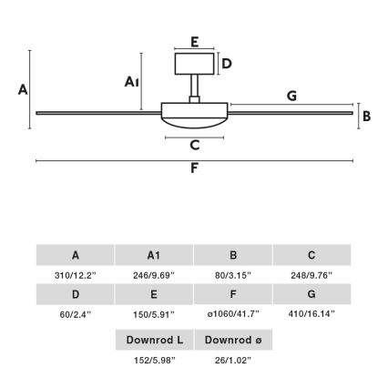 FARO 33603DC - Οροφής ανεμιστήρας MINI MALLORCA σε καφέ/λευκό, διάμετρος 106 εκ. + τηλεχειριστήριο