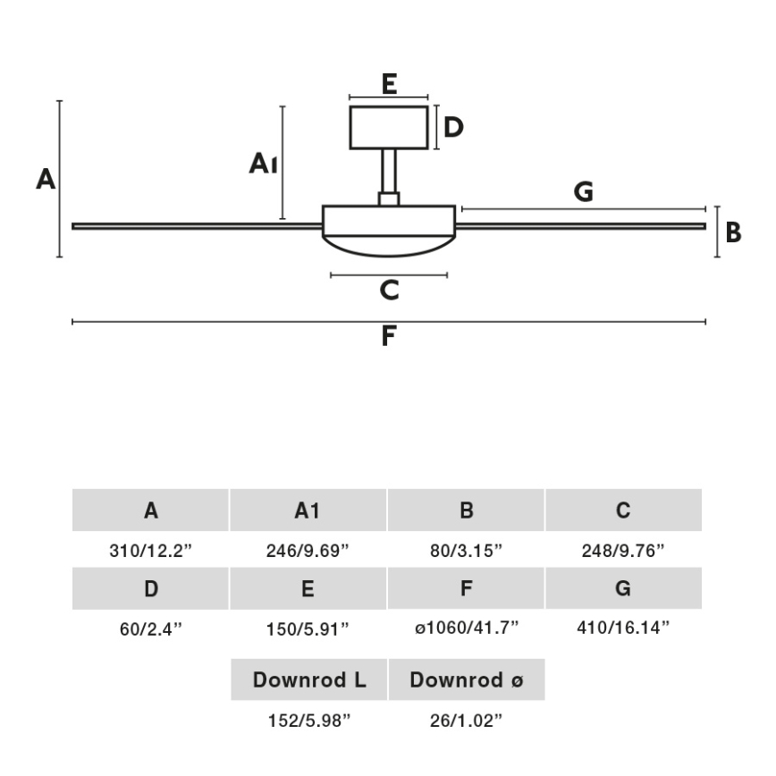 FARO 33603DC - Οροφής ανεμιστήρας MINI MALLORCA σε καφέ/λευκό, διάμετρος 106 εκ. + τηλεχειριστήριο