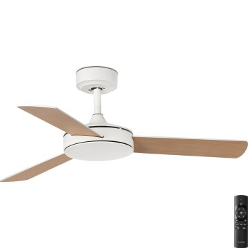FARO 33603DC - Οροφής ανεμιστήρας MINI MALLORCA σε καφέ/λευκό, διάμετρος 106 εκ. + τηλεχειριστήριο
