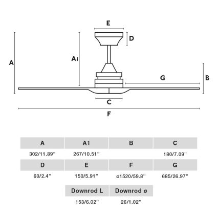 FARO 33728DC - Ανεμιστήρας οροφής ALO L ξύλο/λευκός δ. 152 cm + τηλεχειριστήριο