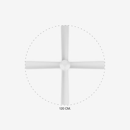 FARO 33756 - Ανεμιστήρας οροφής LED FRASER LED/16W/230V λευκό δ. 120 cm + τηλεχειριστήριο