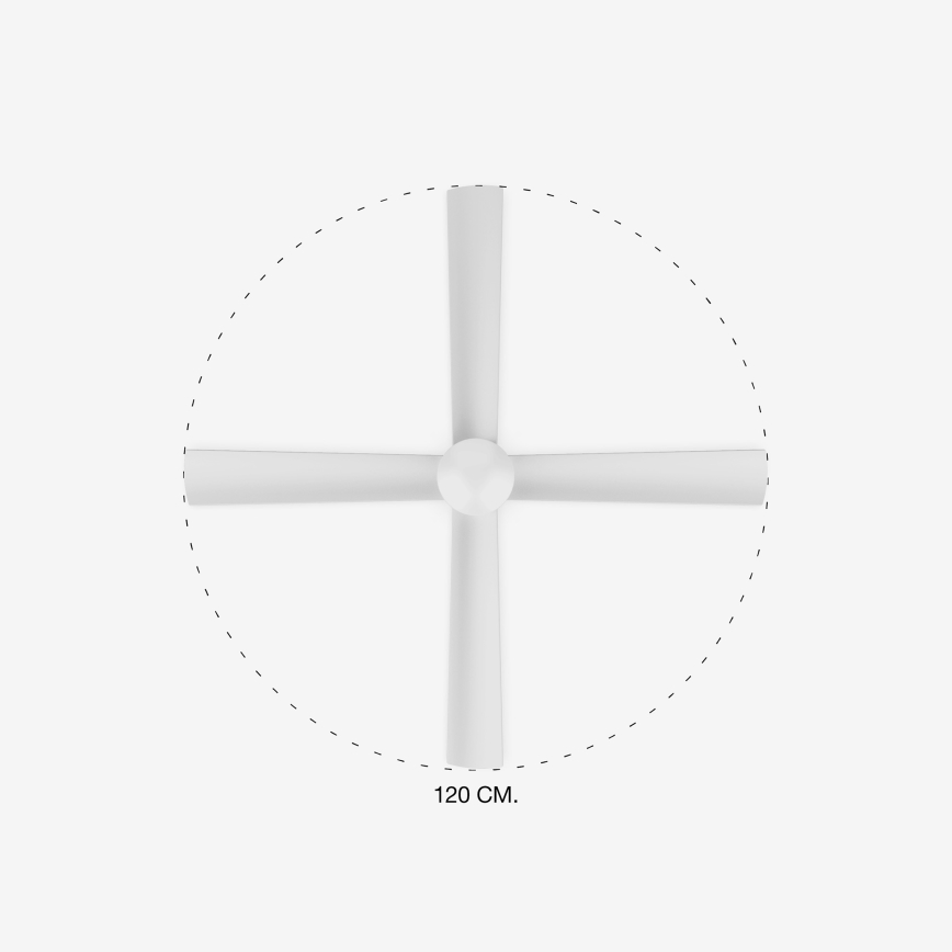 FARO 33756 - Ανεμιστήρας οροφής LED FRASER LED/16W/230V λευκό δ. 120 cm + τηλεχειριστήριο