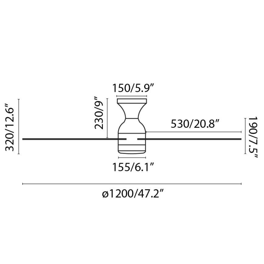 FARO 33756WT - Ανεμιστήρας οροφής LED FRASER XL LED/16W/230V λευκό διάμετρος 120 cm Wi-Fi Tuya + τηλεχειριστήριο