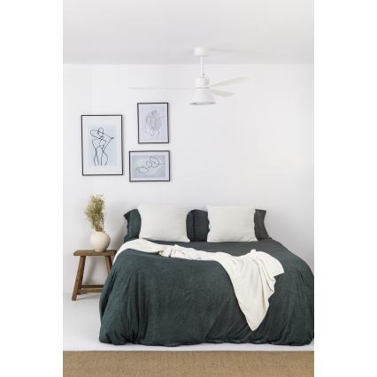 FARO 33760WT-22 - Ρυθμιζόμενος ανεμιστήρας οροφής LED AMELIA L CONE LED/20W/230V 2700/3500/5000K λευκό διάμ. 132 cm Wi-Fi Tuya + τηλεχειριστήριο