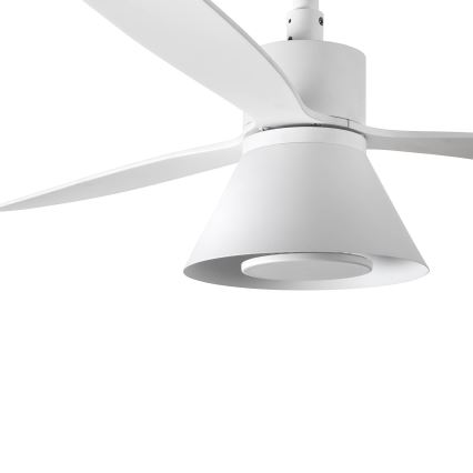 FARO 33760WT-22 - Ρυθμιζόμενος οροφής ανεμιστήρας AMELIA L CONE LED/20W/230V 2700/3500/5000K λευκός pr. 132 cm Wi-Fi Tuya + τηλεχειριστήριο