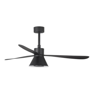 FARO 33761WT-23 - Ανεμιστήρας οροφής LED Dimmable AMELIA L CONE LED/20W/230V 2700/3500/5000K μαύρο διάμετρος 132 cm Wi-Fi Tuya + τηλεχειριστήριο