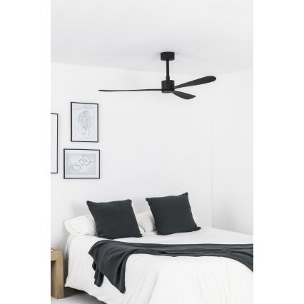 FARO 33761WT - Ανεμιστήρας οροφής AMELIA L μαύρο διάμετρος 132 cm Wi-Fi Tuya + τηλεχειριστήριο
