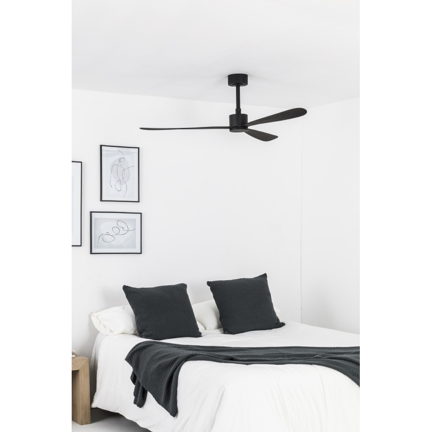 FARO 33761WT - Ανεμιστήρας οροφής AMELIA L μαύρο διάμετρος 132 cm Wi-Fi Tuya + τηλεχειριστήριο