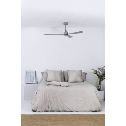 FARO 33762WT - Ανεμιστήρας οροφής AMELIA L γκρι διάμετρος 132 cm Wi-Fi Tuya + τηλεχειριστήριο