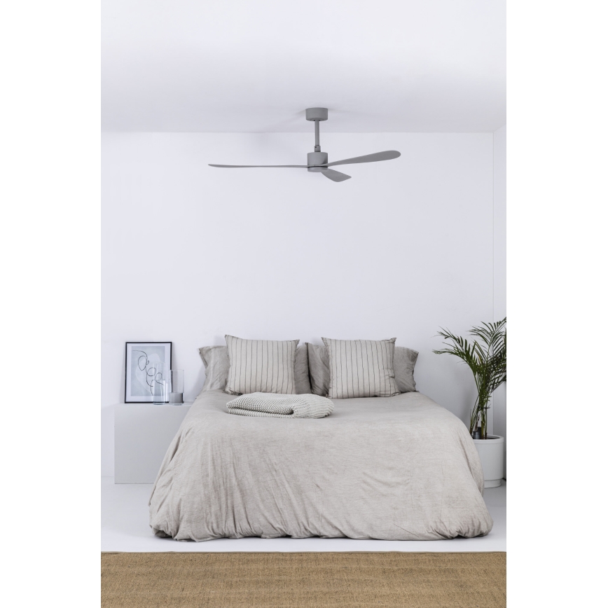 FARO 33762WT - Ανεμιστήρας οροφής AMELIA L γκρι διάμετρος 132 cm Wi-Fi Tuya + τηλεχειριστήριο