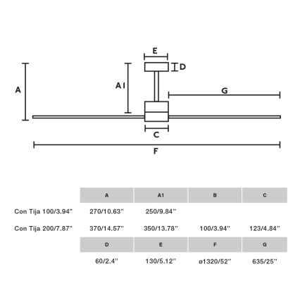 FARO 33762WT - Ανεμιστήρας οροφής AMELIA L γκρι διάμετρος 132 cm Wi-Fi Tuya + τηλεχειριστήριο
