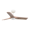 FARO 33805-1TW - Ρυθμιζόμενος ανεμιστήρας οροφής HEYWOOD με LED/10W/230V 2700/3000/4000K ξύλο/λευκό Ø 90 cm + τηλεχειριστήριο