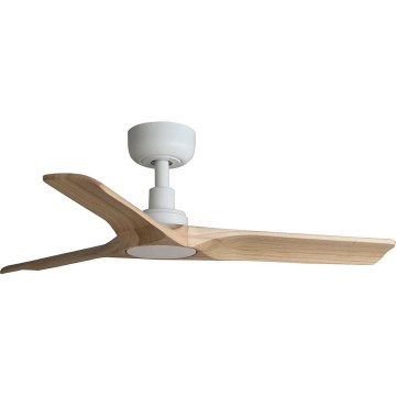 FARO 33805WT - Ανεμιστήρας οροφής HEYWOOD S ξύλο/λευκό διάμετρος 90 cm Wi-Fi Tuya + τηλεχειριστήριο