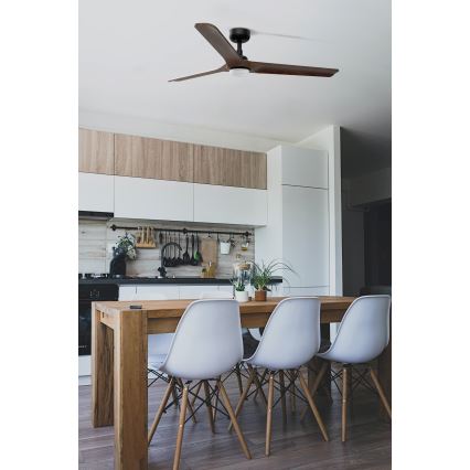FARO 33809-1TW - Ανεμιστήρας οροφής HEYWOOD με ρυθμιζόμενο LED φωτισμό, LED/10W/230V, 2700/3000/4000K, Ø 132 cm + τηλεχειριστήριο