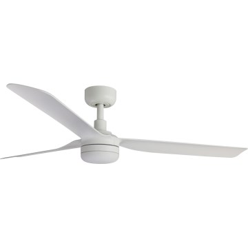 FARO 33814WT-20 - LED ανεμιστήρας οροφής PUNT M με ρύθμιση έντασης φωτισμού, LED/18W/230V, 2700/3000/4000K, λευκό, διάμ. 132 εκ. Wi-Fi Tuya + τηλεχειριστήριο