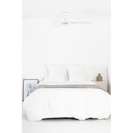 FARO 33814WT1S - Ρυθμιζόμενος ανεμιστήρας οροφής LED PUNT M LED/18W/230V 2700/3000/4000K διάμ. 132 cm λευκός Wi‑Fi Tuya + τηλεχειριστήριο