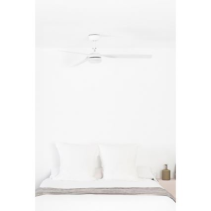 FARO 33814WT1S - Ρυθμιζόμενος ανεμιστήρας οροφής LED PUNT M LED/18W/230V 2700/3000/4000K διάμ. 132 cm λευκός Wi‑Fi Tuya + τηλεχειριστήριο