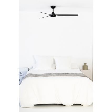 FARO 33815WT - Ανεμιστήρας οροφής PUNT M μαύρο διάμετρος 132 cm Wi-Fi Tuya + τηλεχειριστήριο