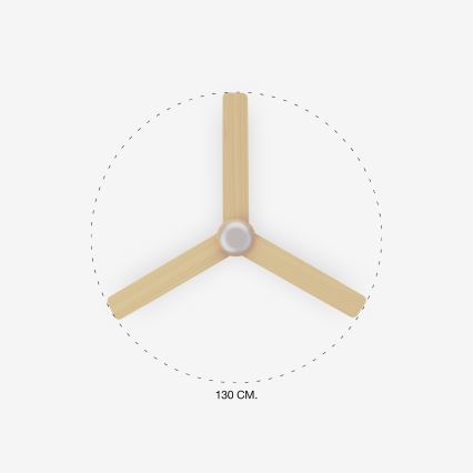FARO 33816-20 - Ανεμιστήρας οροφής PUNT LED/18W/230V Wi-Fi μπεζ/λευκό + τηλεχειριστήριο