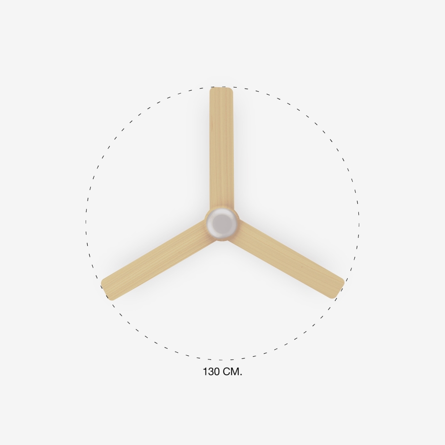 FARO 33816-20 - Οροφής ανεμιστήρας LED PUNT LED/18W/230V Wi-Fi μπεζ/λευκός + τηλεχειριστήριο